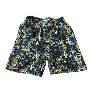 NWOT Ruggedbutts Size 6 Boy‎ Swim Trunks Short Elastic Tie Lined Leopard Animal